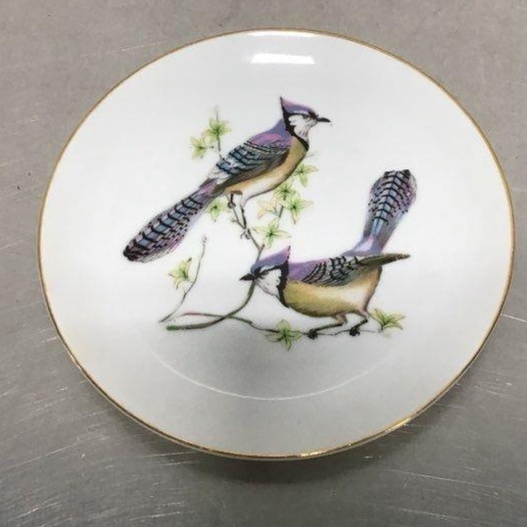 VINTAGE CHADWICK-MILLER INC. COLLECTOR DECORATIVE BIRD PLATES GOLD TRIM SET OF 4 - Picture 2 of 9